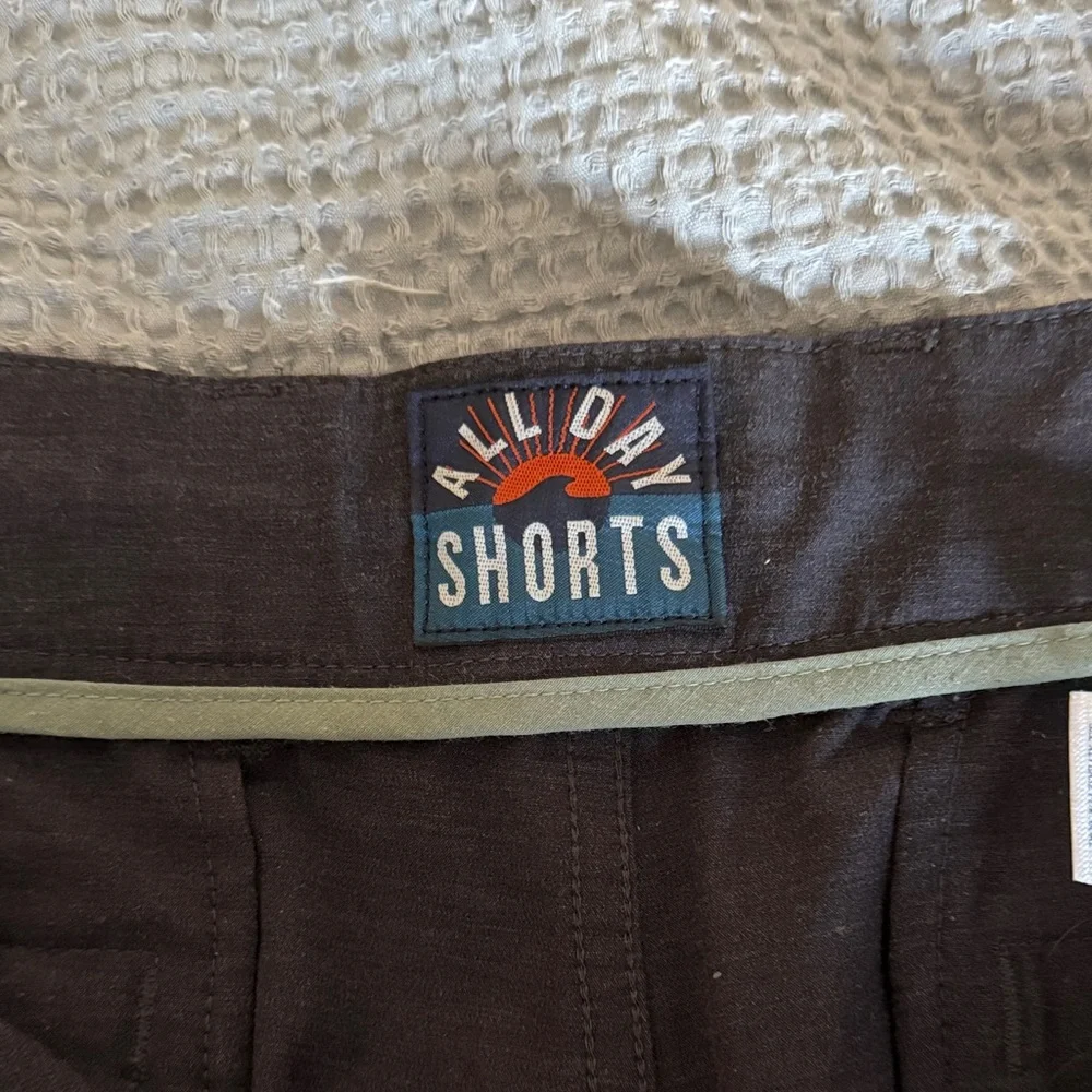 Faherty Charcoal Men's Flat Front Shorts